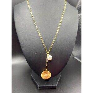 Adorina 14K Yellow Gold Vermeil Pearl Drop Y-Necklace